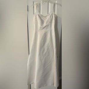 White floor length dress